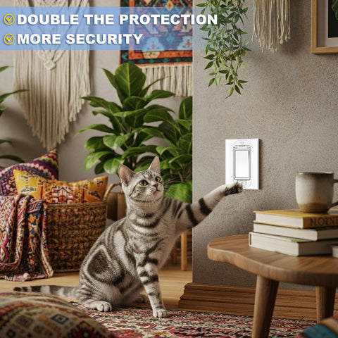 Tellegloww invisible wall guard blends with decor while keeping switches visible.