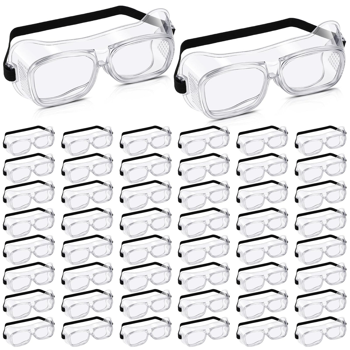 Tellegloww safety goggles with clear lenses for labs and workshops.