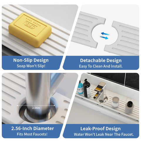 Telomet center hole accommodates standard faucet setups without obstruction.