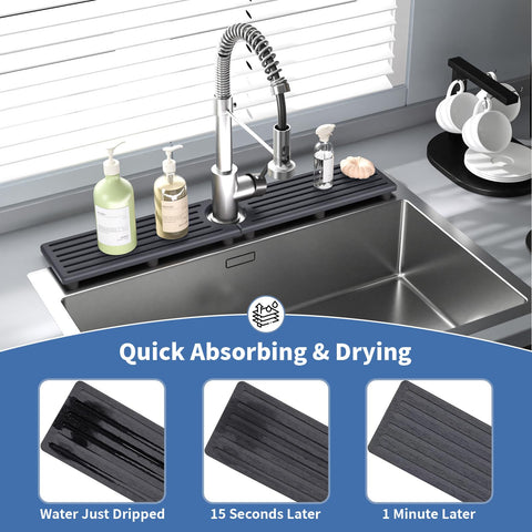 Telomet diatomite splash guard by the faucet