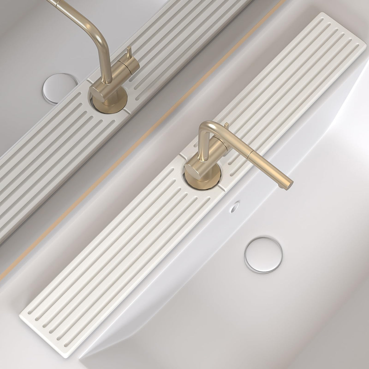 Telomet fast-drying sink splash guard front view for quick moisture control
