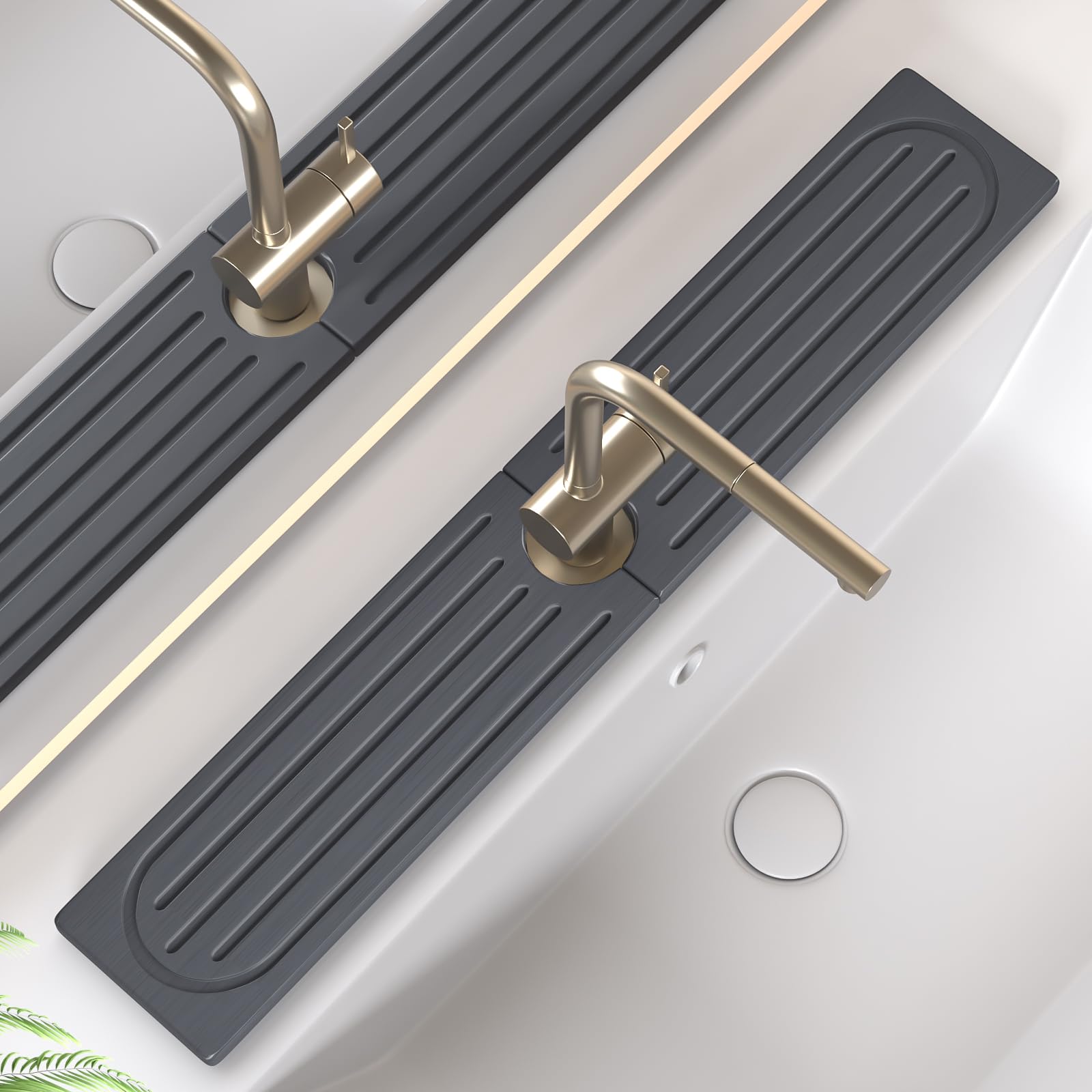 Telomet faucet mat absorption close-up shows rapid water uptake.