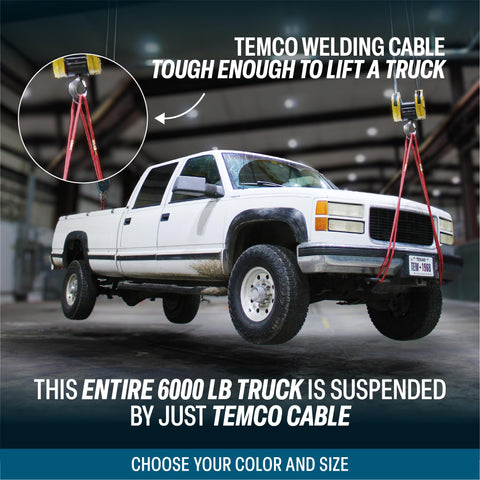 TEMCo 25 ft red welding lead ready for use