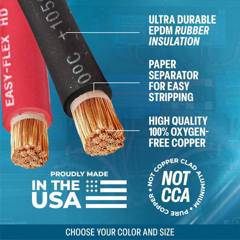 TEMCo Easy-Flex welding cable with rugged EPDM jacket for flexible routing