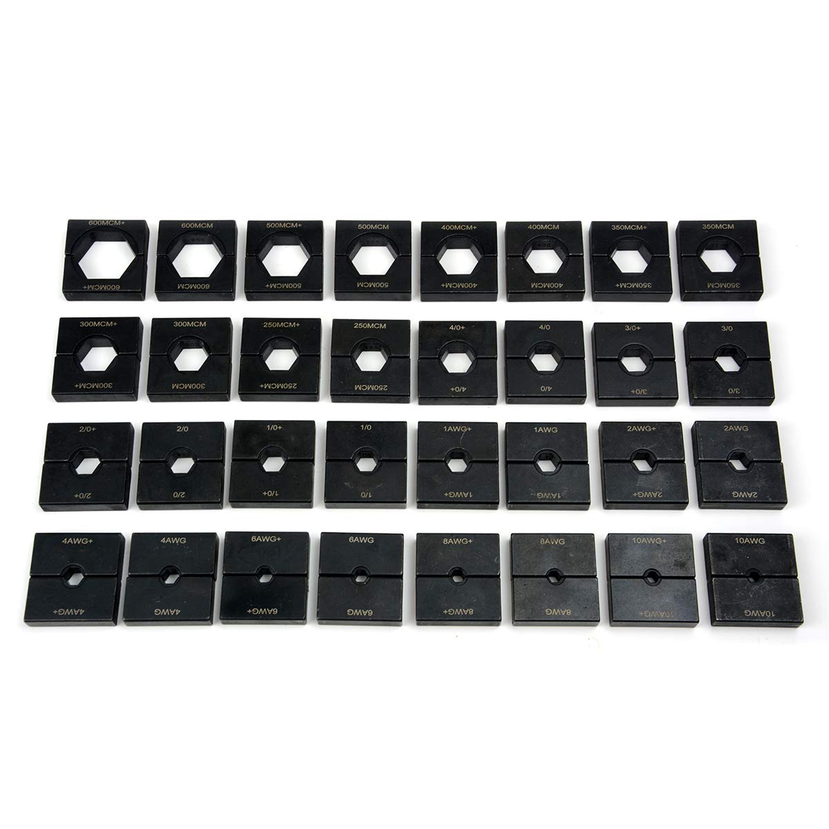 TEMCo TH0005 32-die set in black oxide finish resists chipping.