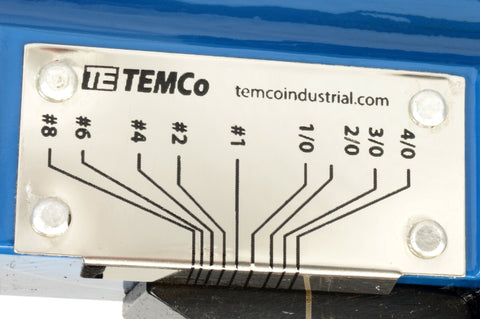 TEMCo wide-range crimping covers 8 AWG through 0000 with no-die changes