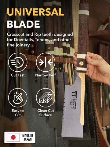 Temple Tool Dozuki 6 brass back emphasizes durable construction and stability