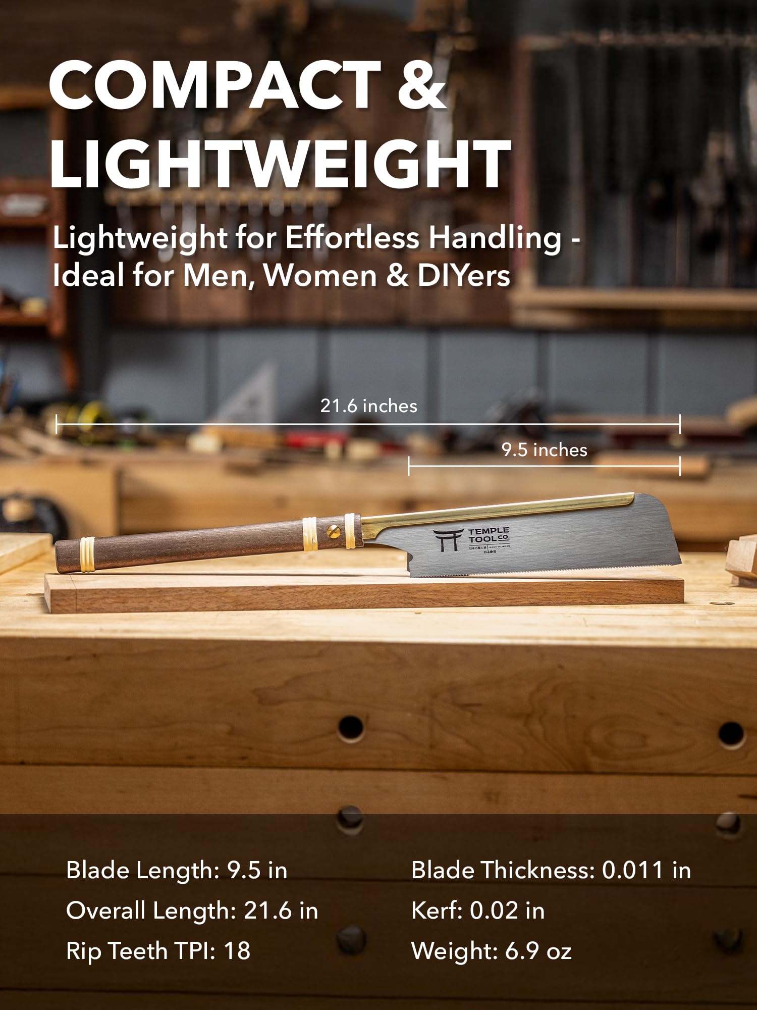 Temple Tool traditional craftsmanship reflects 100-year sawmaking heritage.