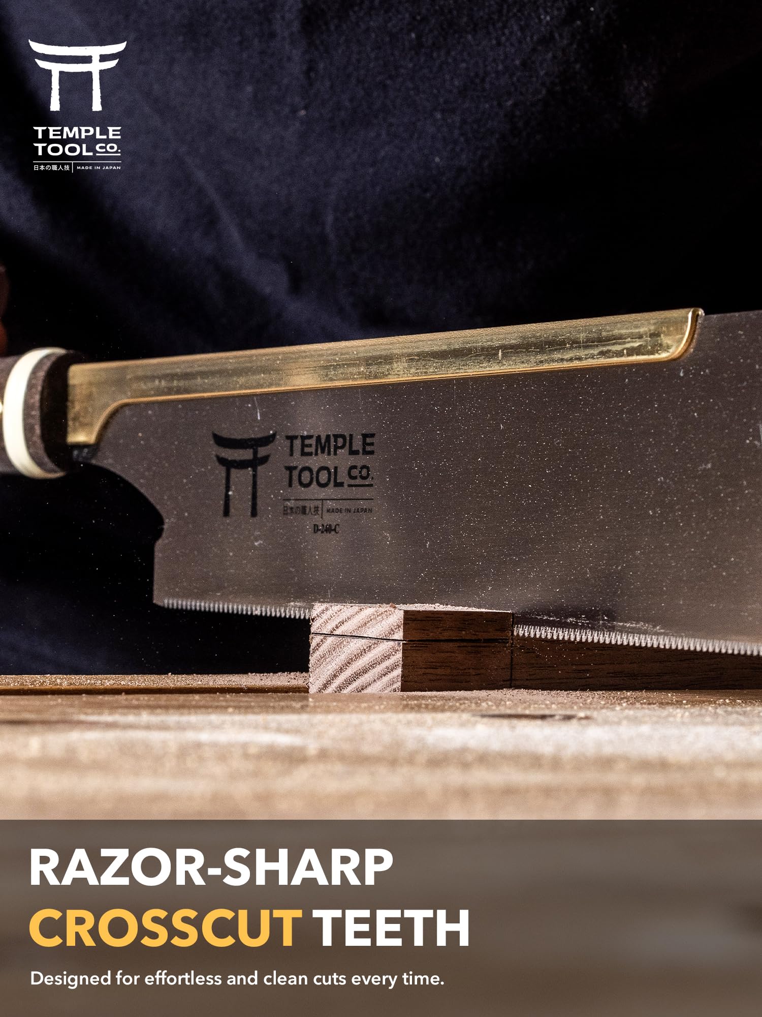 Temple Tool crosscut 9.5 saw provides lightweight design for easy handling.