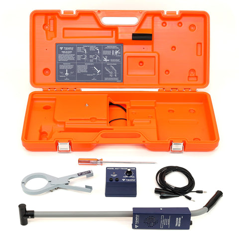 TEMPO 501 Tracker II transmitter enables precise buried wire tracing outdoors.