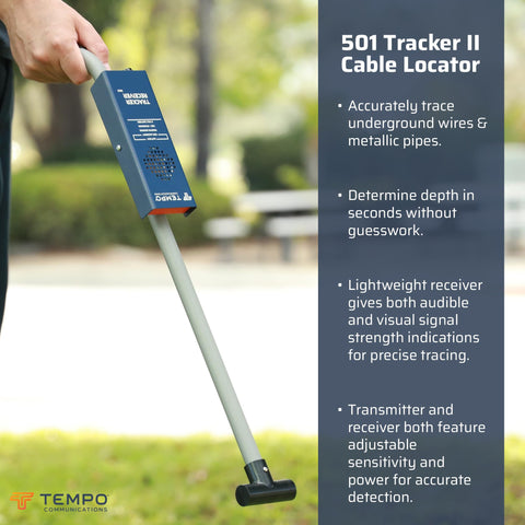 TEMPO built-in inductive antenna enables versatile locating without direct wiring.