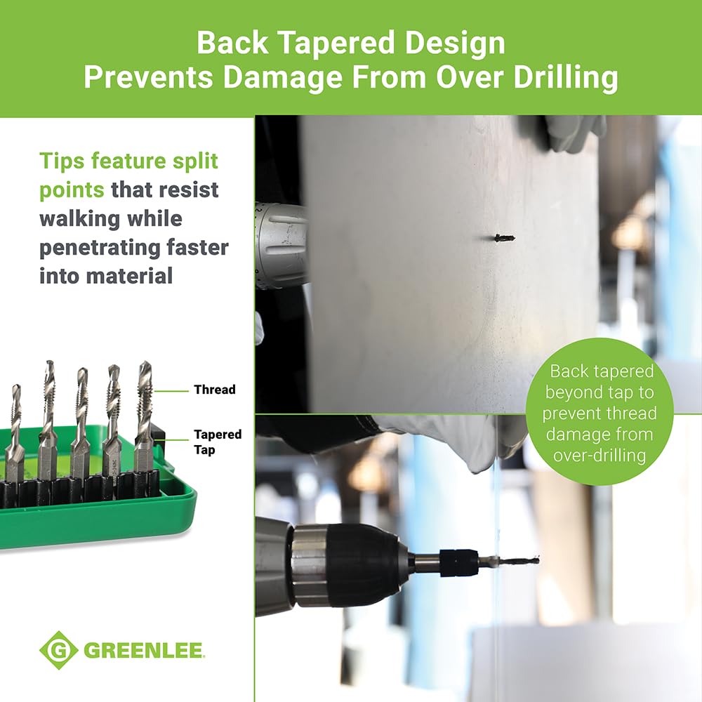 TEMPO Greenlee DTAPKIT hardened high-speed steel for long-lasting use