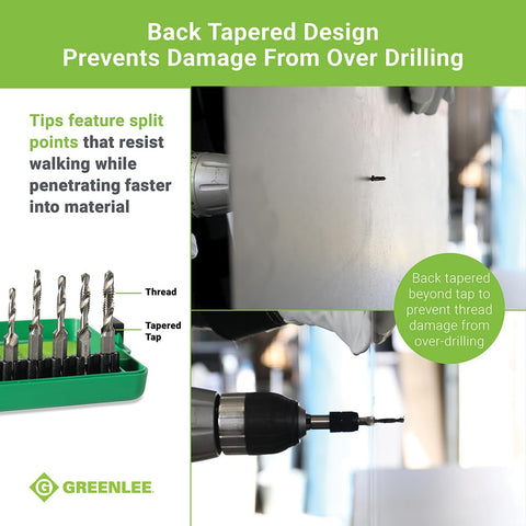 TEMPO Greenlee DTAPKIT hardened high-speed steel for long-lasting use