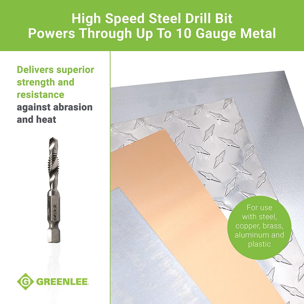 TEMPO Greenlee DTAPKIT hex shank for a secure drill connection