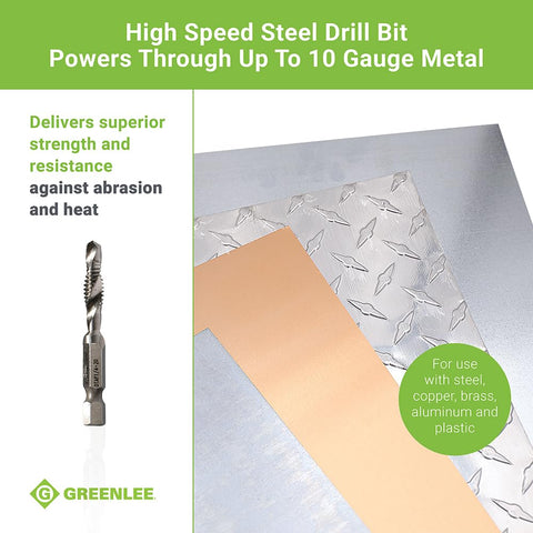 TEMPO Greenlee DTAPKIT hex shank for a secure drill connection