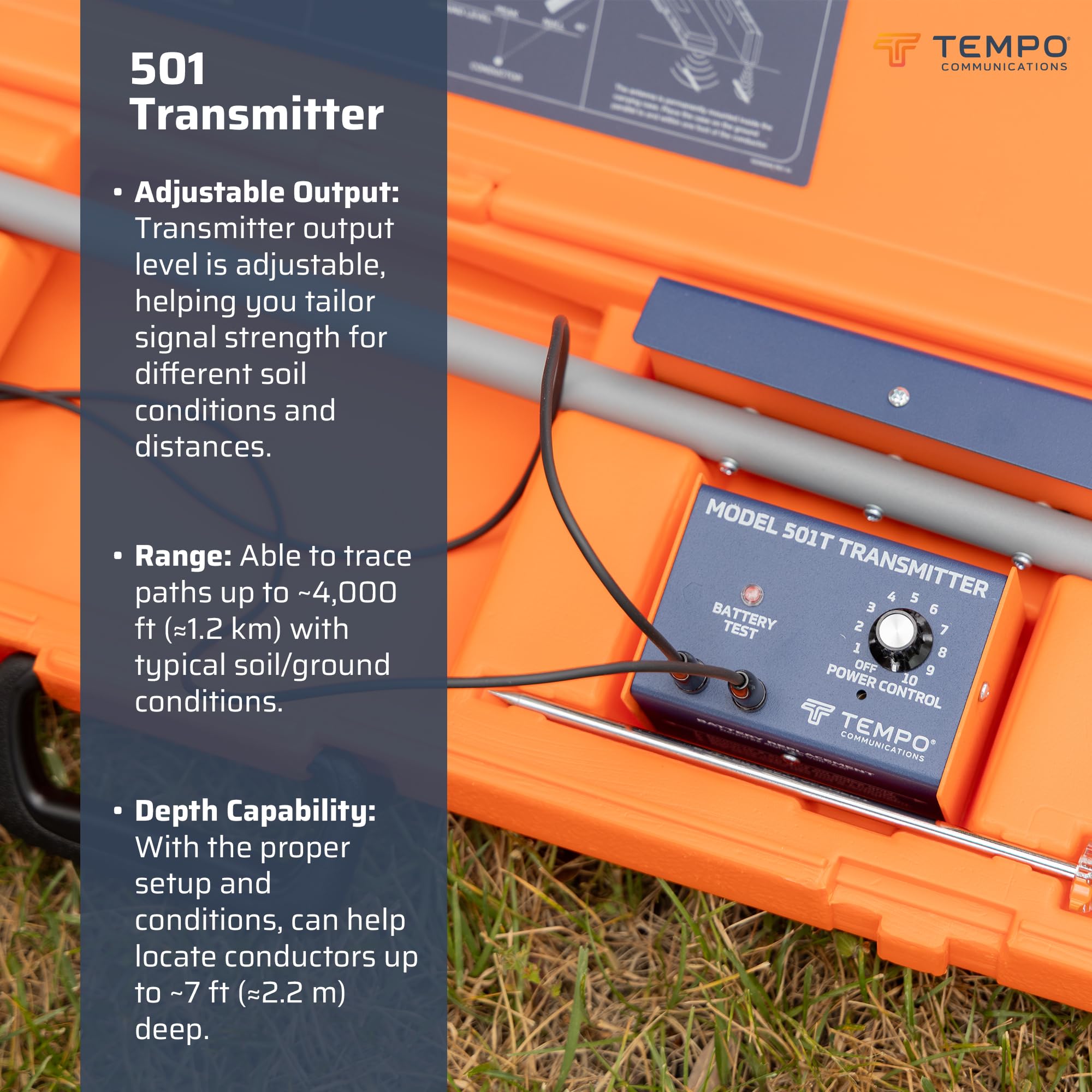 TEMPO inductive clamp supports active or dead system tracing.
