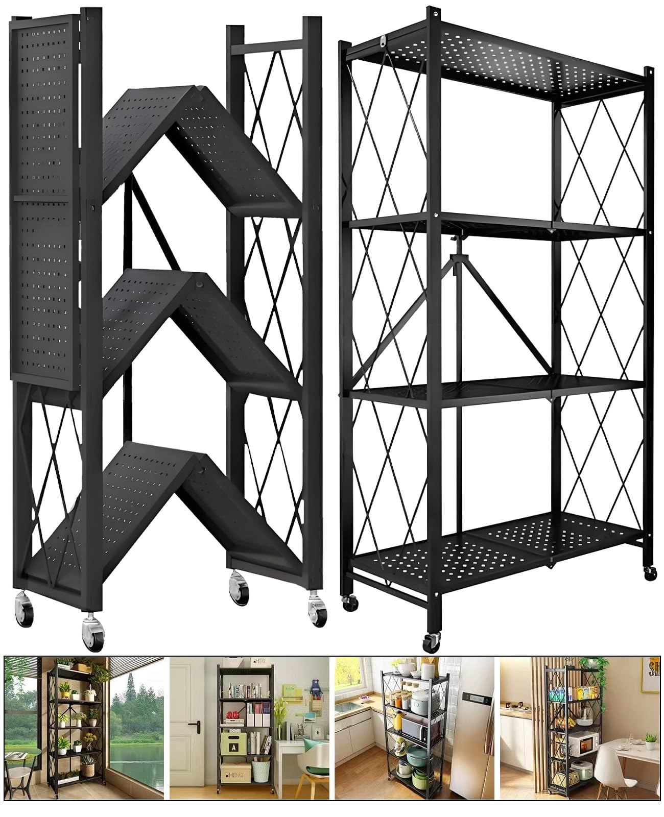 TEMZICK heavy-duty garage shelving unit portable for easy rearrangement