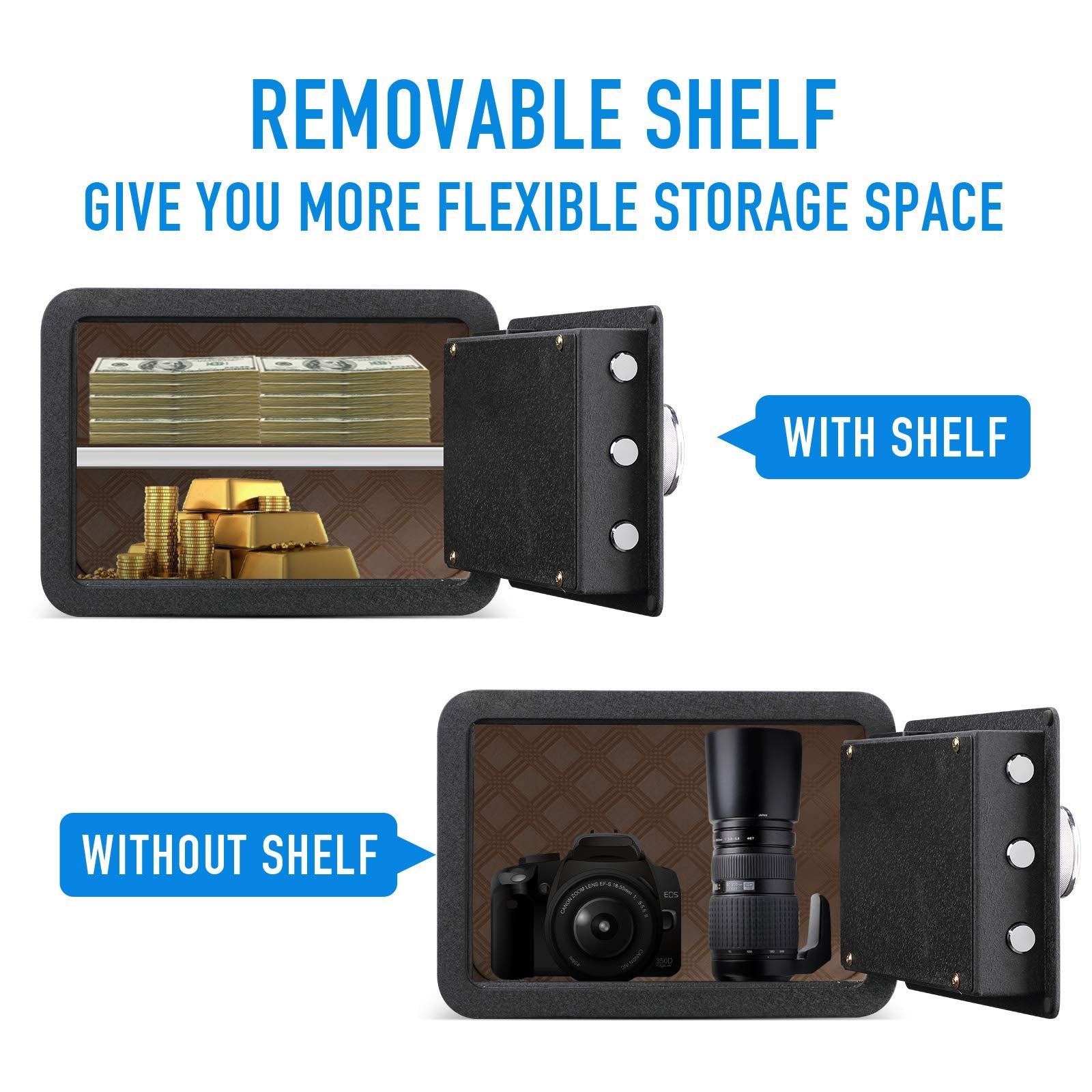 Black finish and leather interior on Tenamic safe add premium appeal.