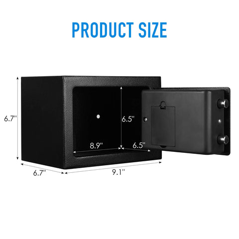 Tenamic Safe Box door closeup with pry-resistant hinge and reinforced door.