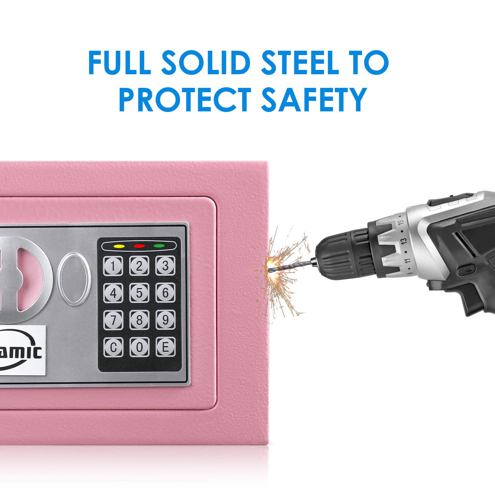 Tenamic safe box interior carpet protects valuables from scratches.