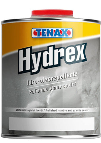 Tenax Hydrex bottle pour demonstrates easy wipe-on application for stone protection.