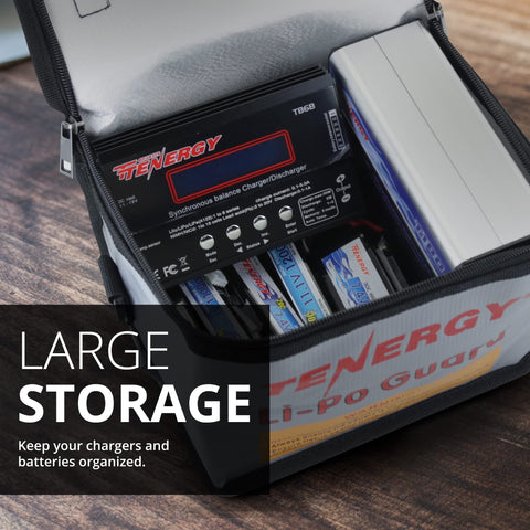 Tenergy Velcro seal closure minimizes airflow during charging sessions