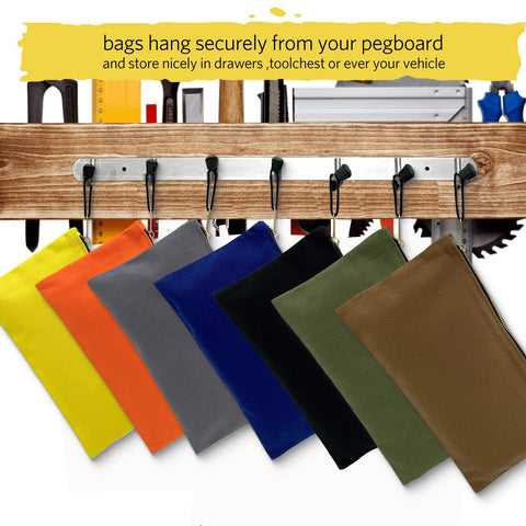 TENGYES twelve-and-a-half-inch by seven-inch tool pouch open for quick access.