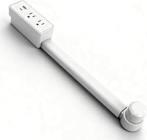 Tenhonce outlet extender placed behind a nightstand for convenient charging