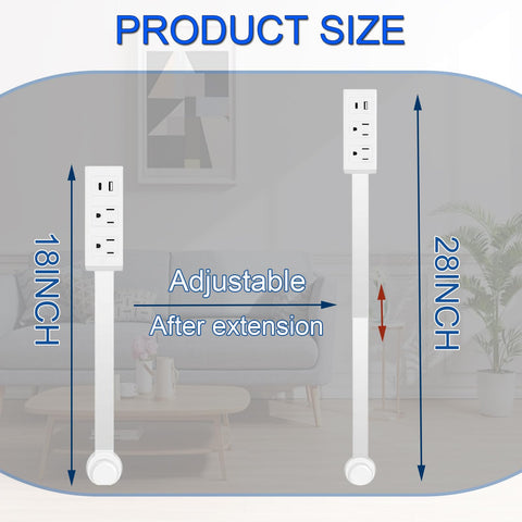 Tenhonce outlet extender with 180-degree rotatable base for versatile positioning