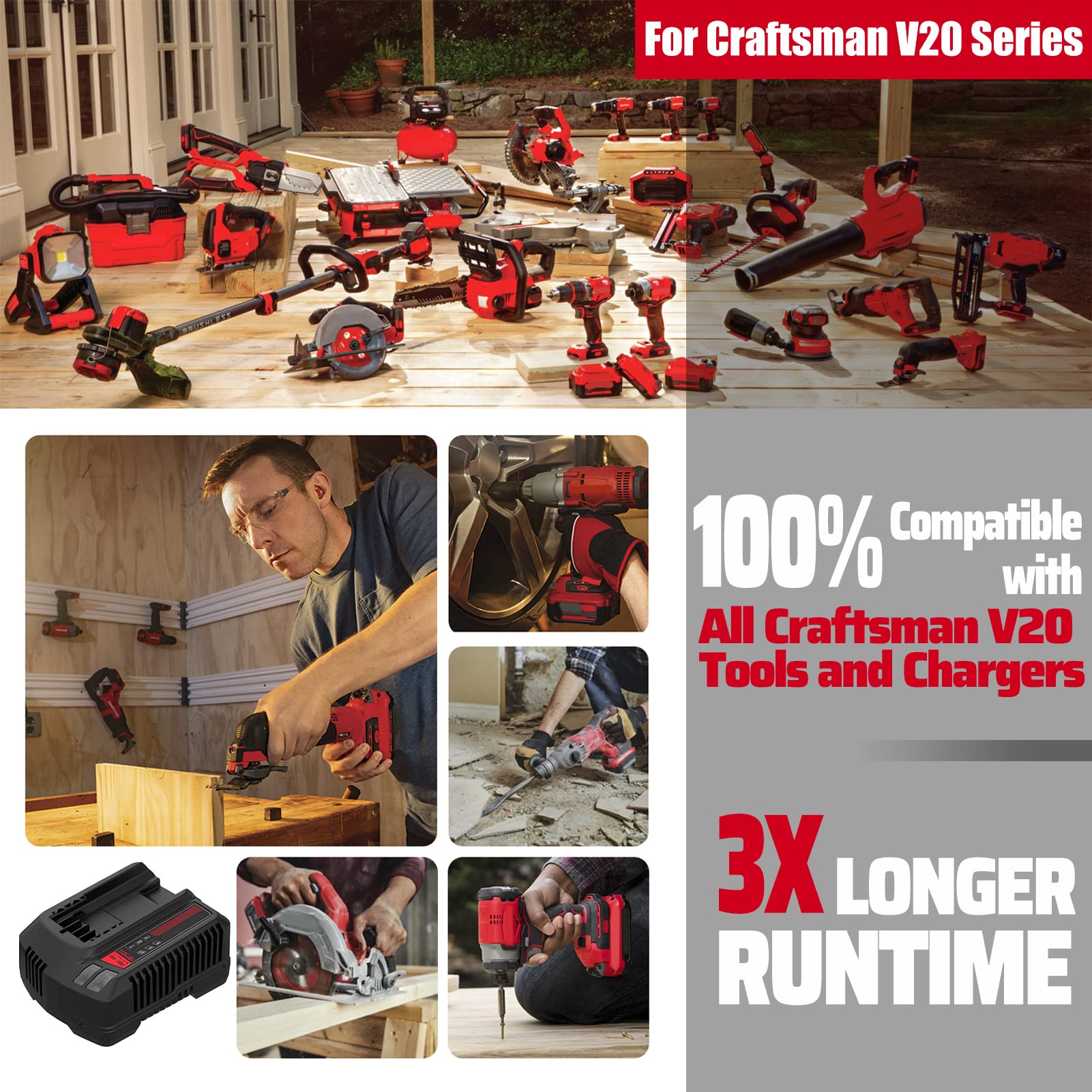TenHutt 20V 6.0Ah battery cmcb201 with intelligent protection and longevity
