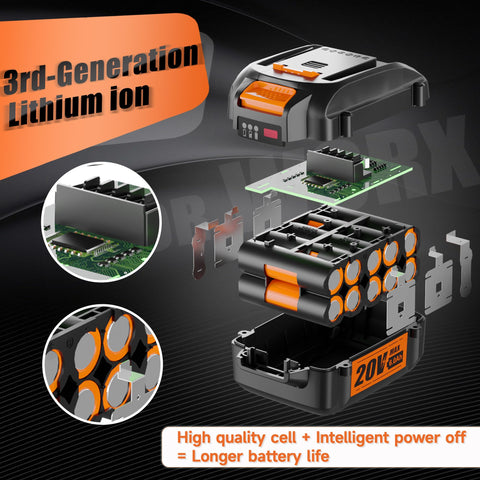 TenHutt 6000mAh replacement battery showing capacity