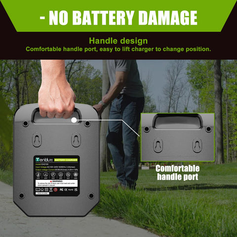 TenHutt CH2100 durable PC+ABS casing protects batteries from impact.