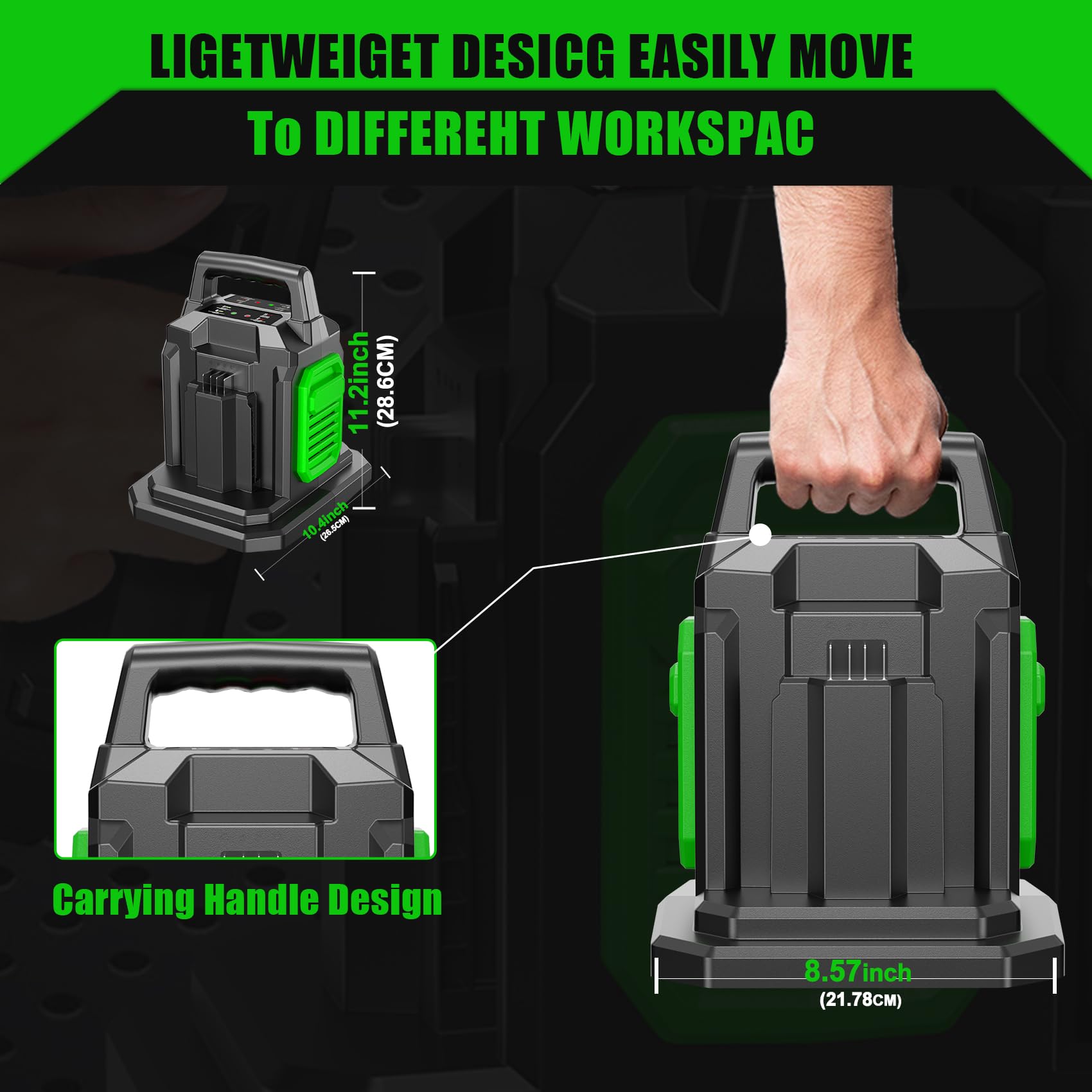 TenHutt CH2800D ready for easy transport and setup
