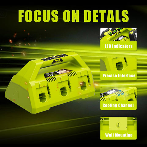 TenHutt Rapid 6-Port Charger rear view highlighting durability and cable routing