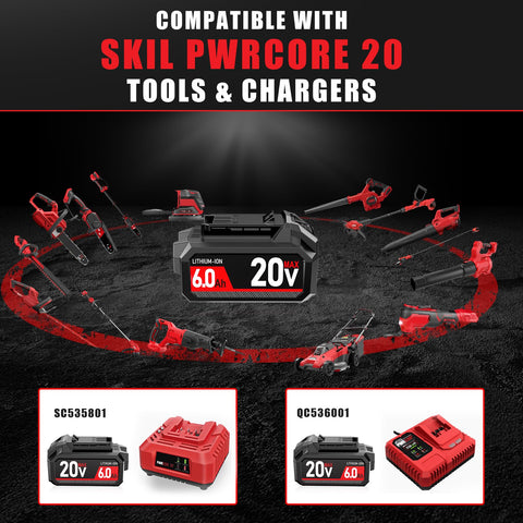 TenHutt upgraded 20V 6.0Ah battery BY519702 with quick-release installation.