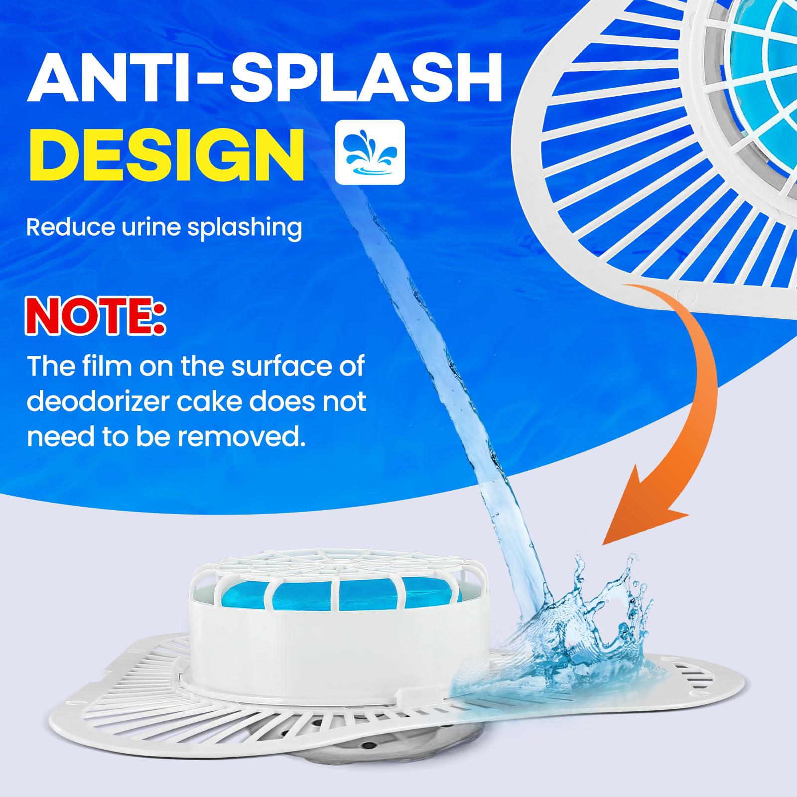 TENKAIWICK anti-clogging urinal cake filter helps prevent drain debris