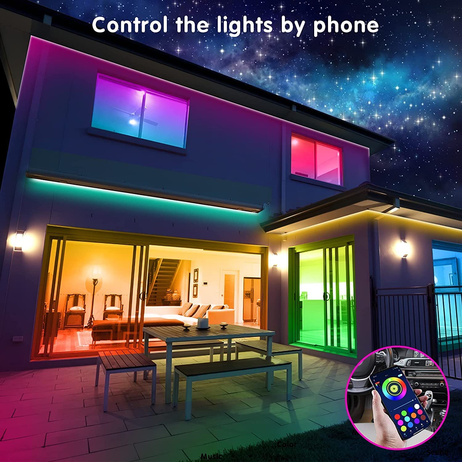 Tenmiro LED strip app control enables quick mood changes and remote management.