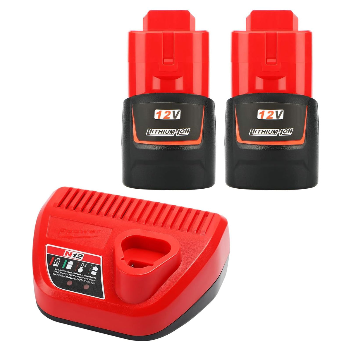 TENMOER 12V 3.0Ah pack ready for Milwaukee tools, steady power for daily tasks.