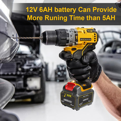 TENMOER 12V battery compatible with DeWalt chargers for flexible charging