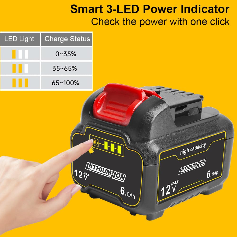 TENMOER 6.0Ah 12V battery side panel showing durable construction
