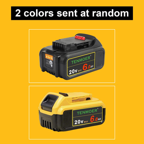 TENMOER 6.0Ah battery with LED indicators showing charge levels