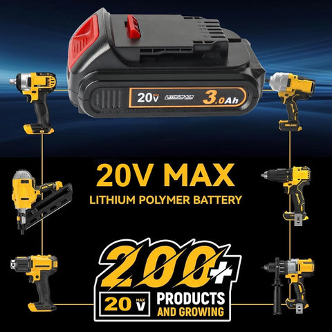 TENMOER 3Ah battery highlights no memory effect for flexible charging