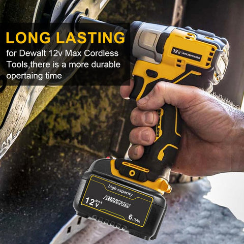 TENMOER battery with LED fuel gauge for quick runtime check
