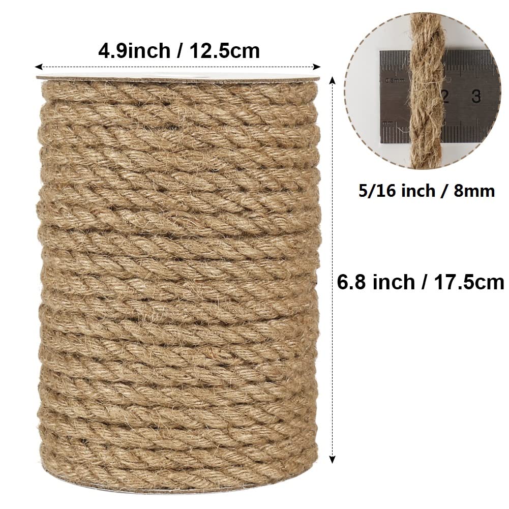 Tenn Well 8mm jute rope around chair legs to protect and style.