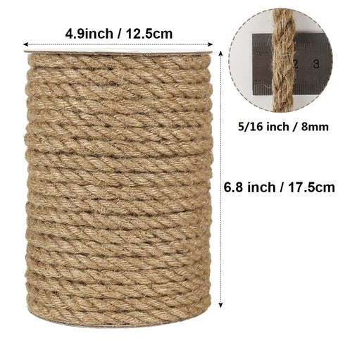 Tenn Well 8mm jute rope around chair legs to protect and style.