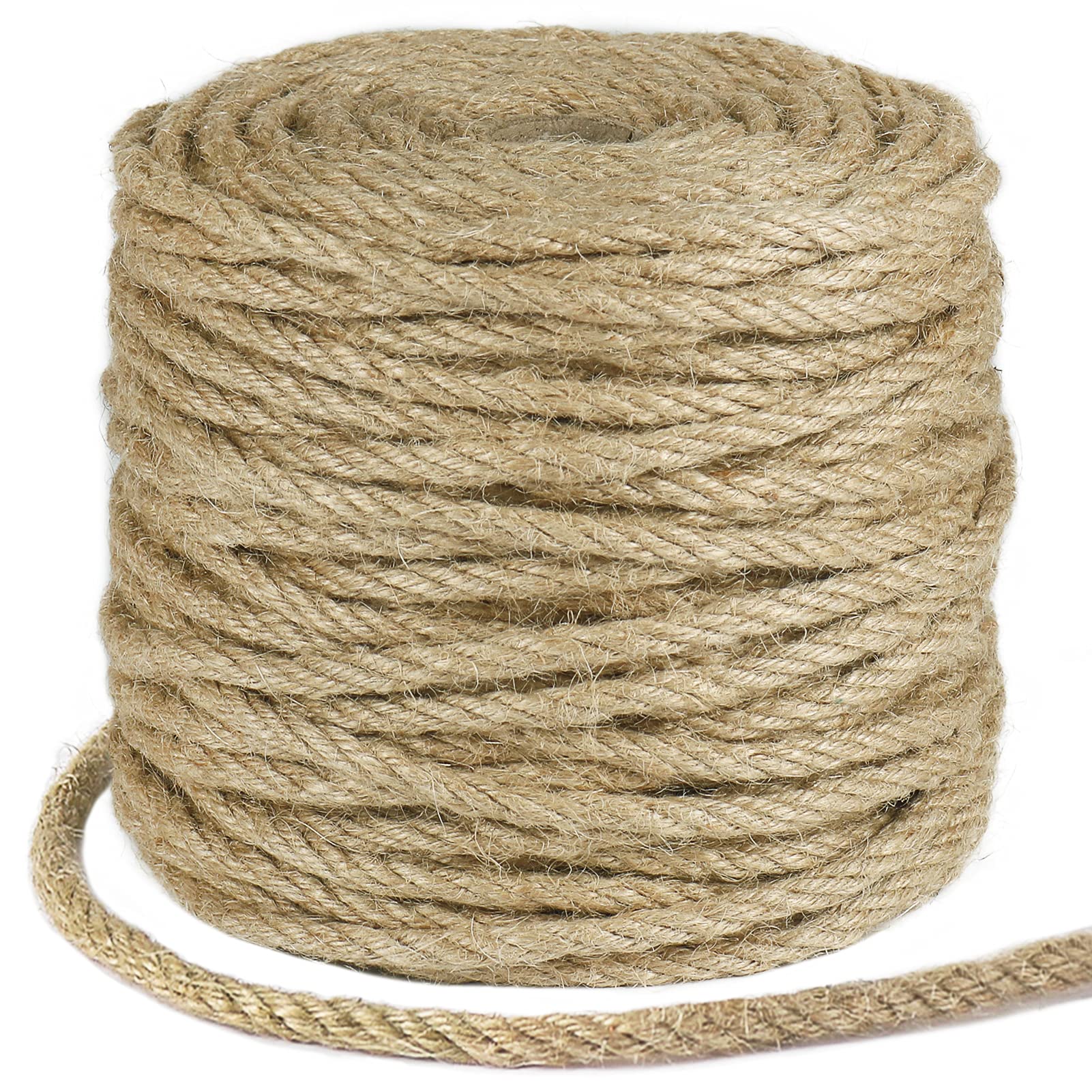 Tenn Well 5mm jute rope shown ready for rustic wine bottle decor.