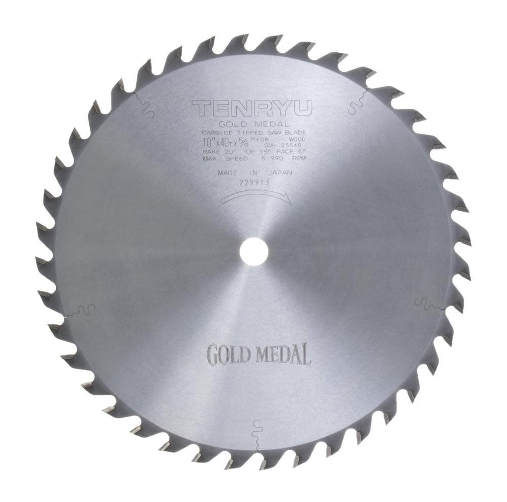 Tenryu GM-25540 10-inch combo blade in action for rip and cross-cut tasks
