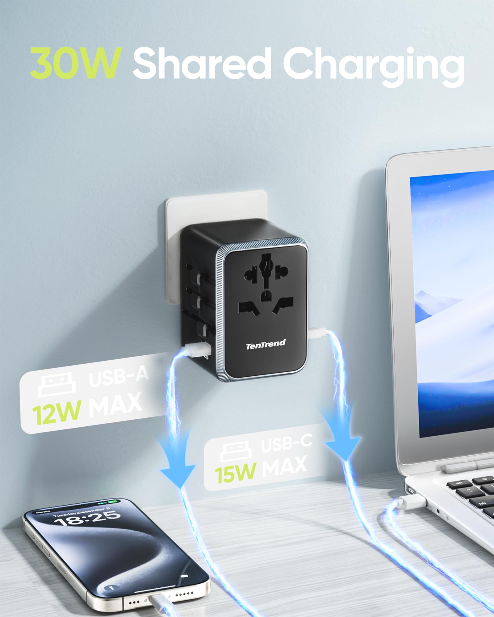 TenTrend EU plug ready for European outlets