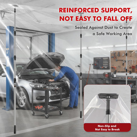 Teodute 7ft heavy-duty dust barrier zippers for secure openings