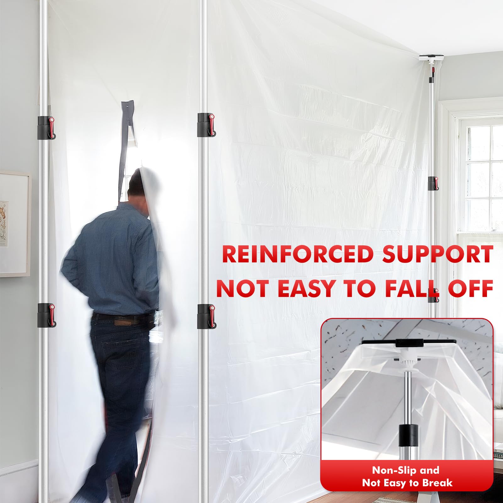 Teodute anti-slip base keeps poles stable on the floor